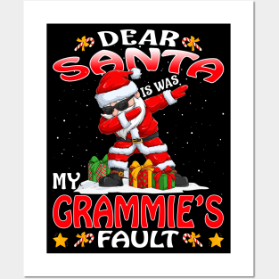 Dear Santa It Was My Grammies Fault Christmas Funny Chirtmas Gift Posters and Art